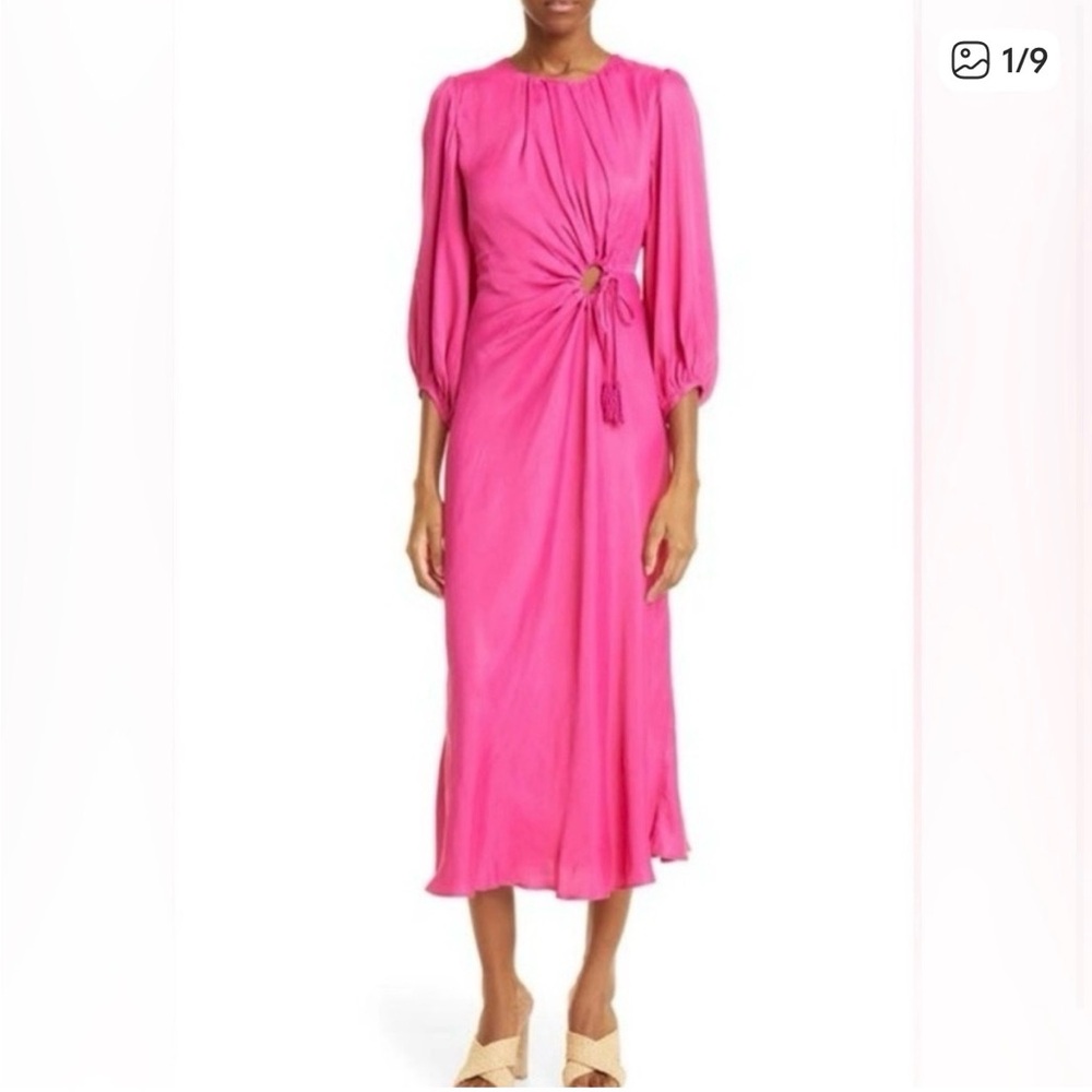 Elegant Pink Midi Dress